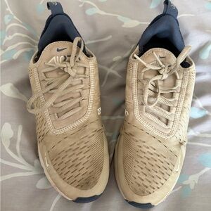 Nike Air Max Beige and Navy Men's Athletic Shoes